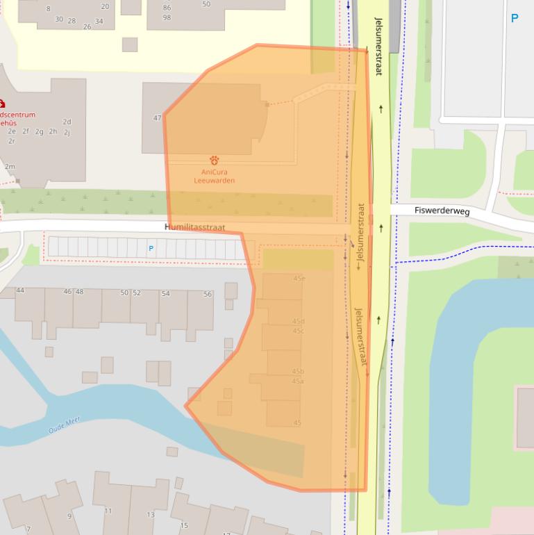 Kaart van postcodegebied 8917EM.