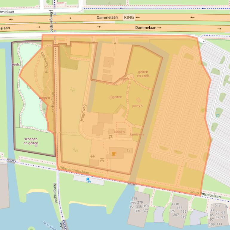 Kaart van postcodegebied 8917EP.
