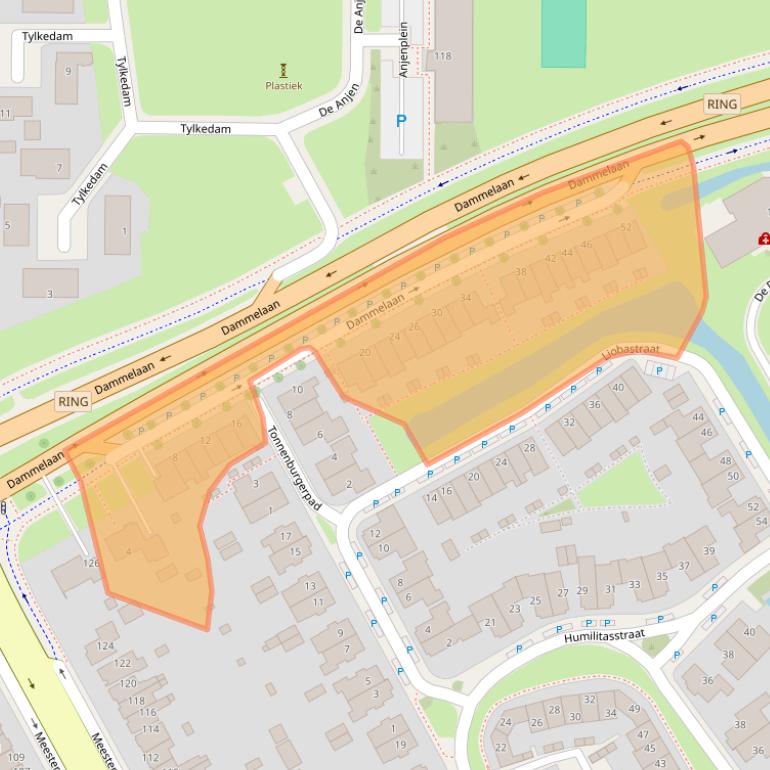 Kaart van postcodegebied 8917ER.