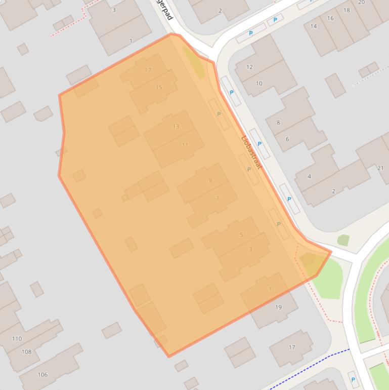 Kaart van postcodegebied 8917HC.