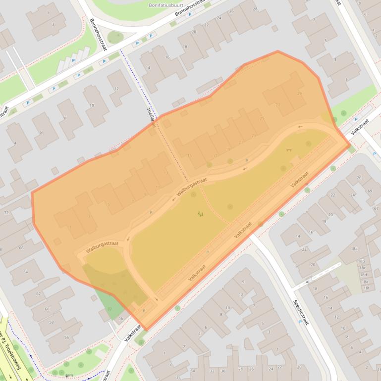 Kaart van postcodegebied 8917HJ.