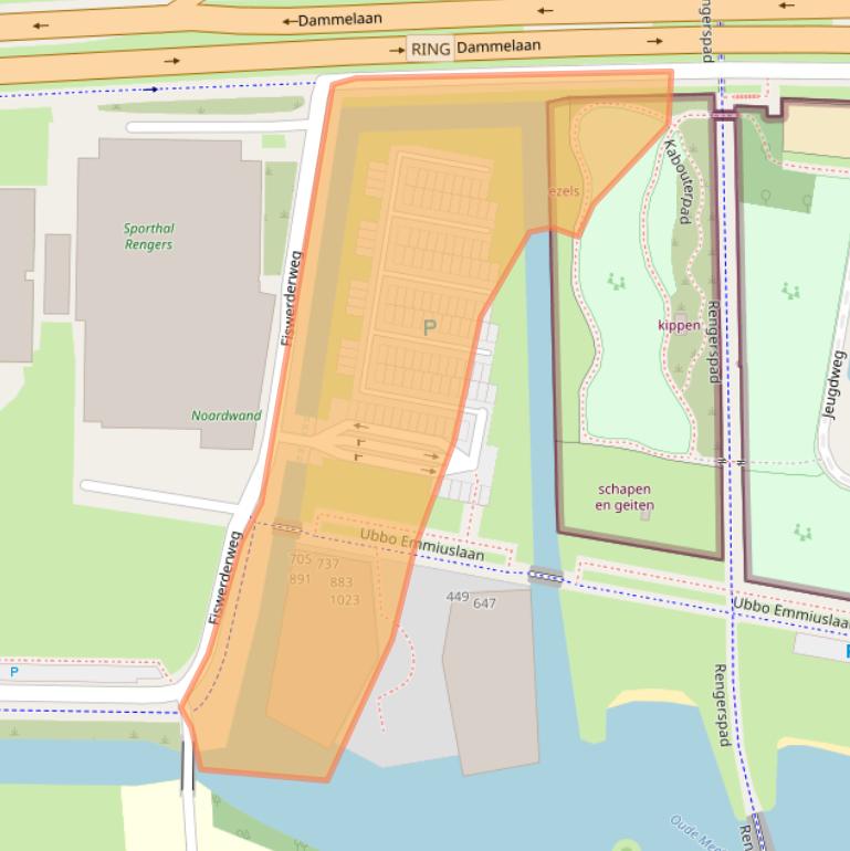 Kaart van postcodegebied 8917JE.