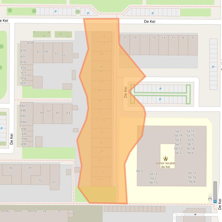 Kaart van postcodegebied 8918AS.