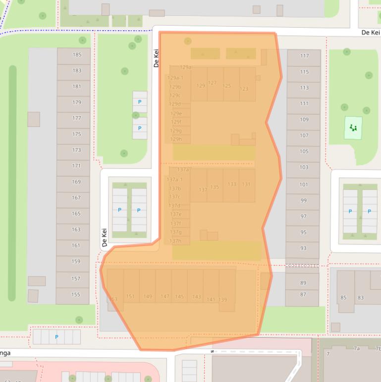 Kaart van postcodegebied 8918AW.