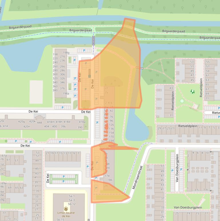 Kaart van postcodegebied 8918AZ.