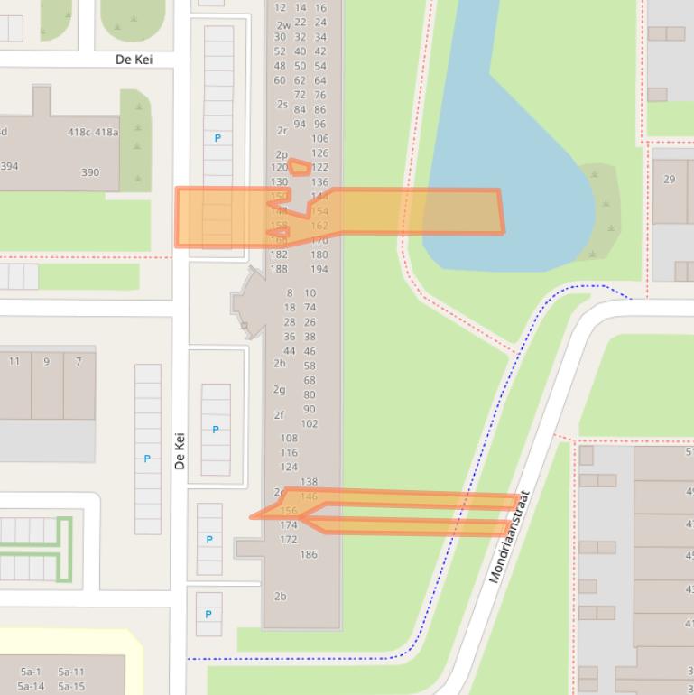 Kaart van postcodegebied 8918BE.