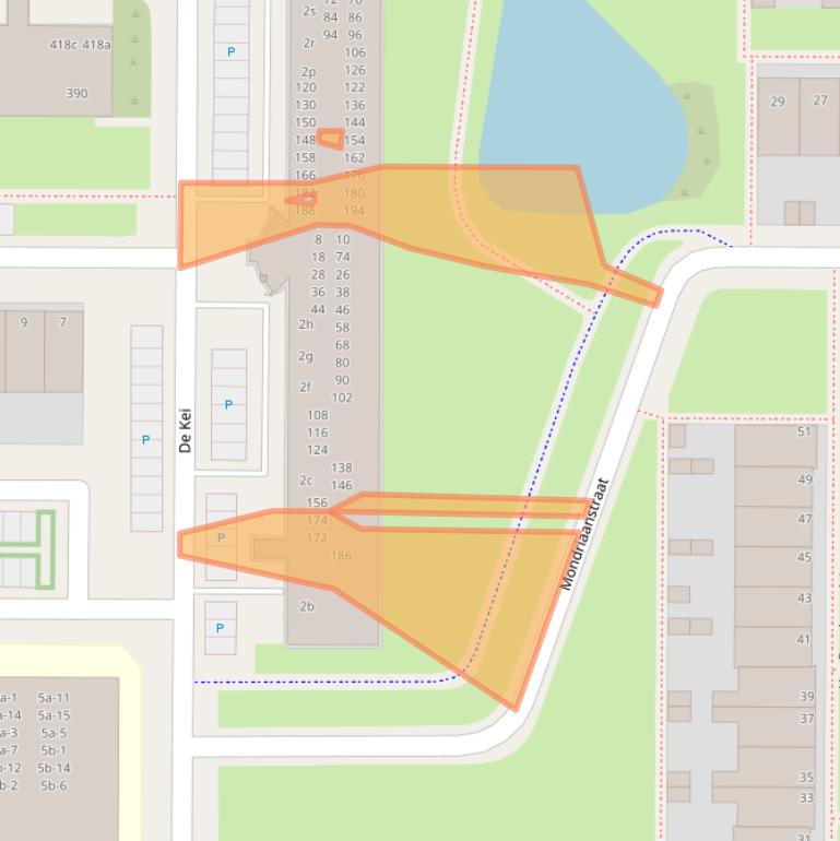 Kaart van postcodegebied 8918BG.