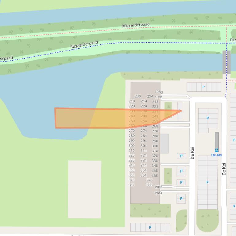 Kaart van postcodegebied 8918BJ.