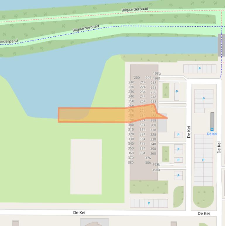 Kaart van postcodegebied 8918BK.
