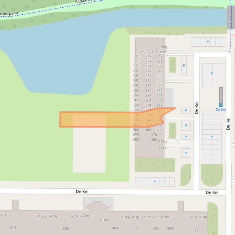 Kaart van postcodegebied 8918BM.