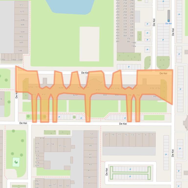 Kaart van postcodegebied 8918BP.