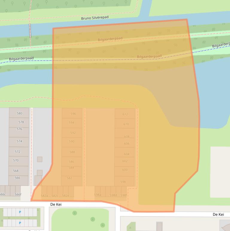 Kaart van postcodegebied 8918BV.