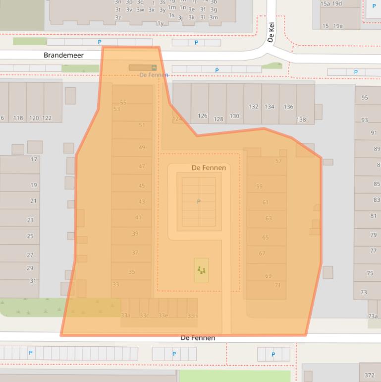 Kaart van postcodegebied 8918CC.