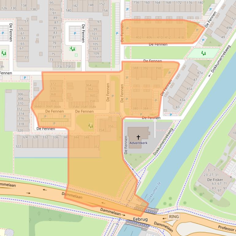 Kaart van postcodegebied 8918CR.