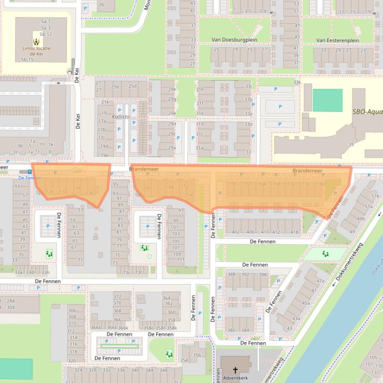 Kaart van postcodegebied 8918CW.