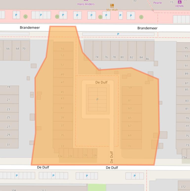 Kaart van postcodegebied 8918EB.