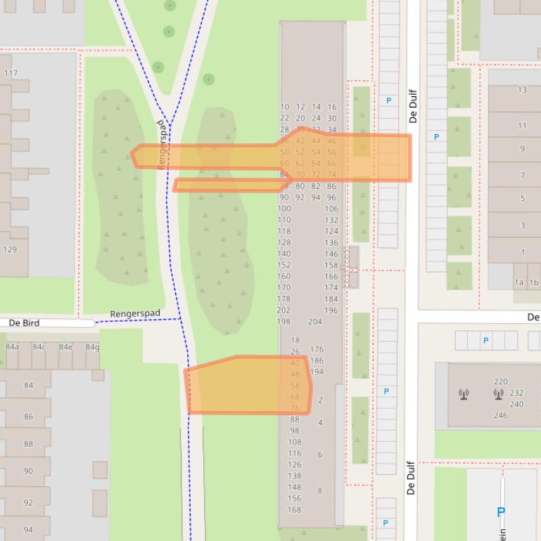 Kaart van postcodegebied 8918EE.