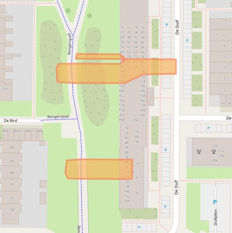 Kaart van postcodegebied 8918EG.