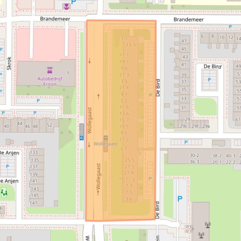 Kaart van postcodegebied 8918ES.