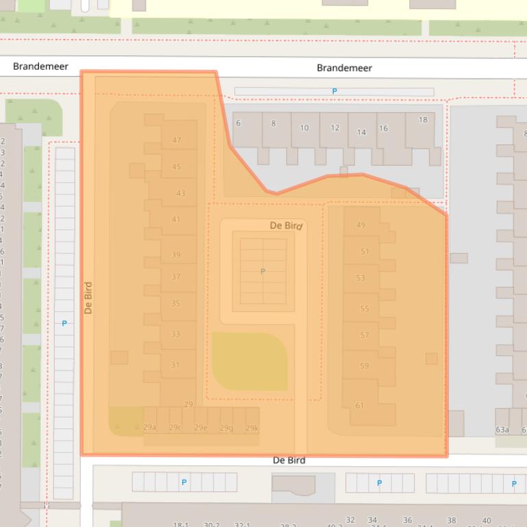Kaart van postcodegebied 8918ET.