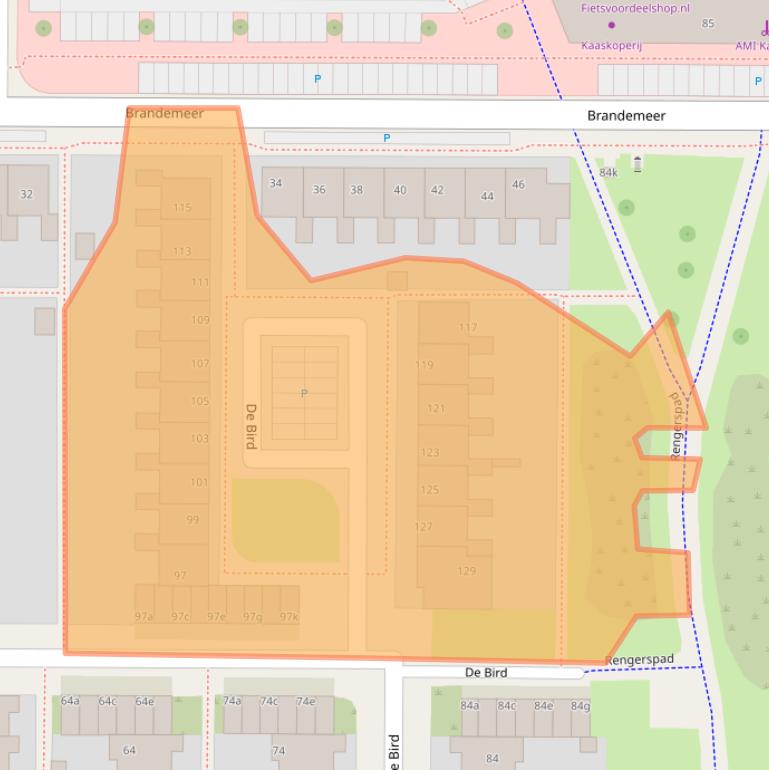 Kaart van postcodegebied 8918EW.