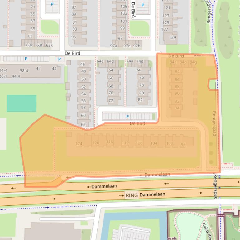 Kaart van postcodegebied 8918GA.