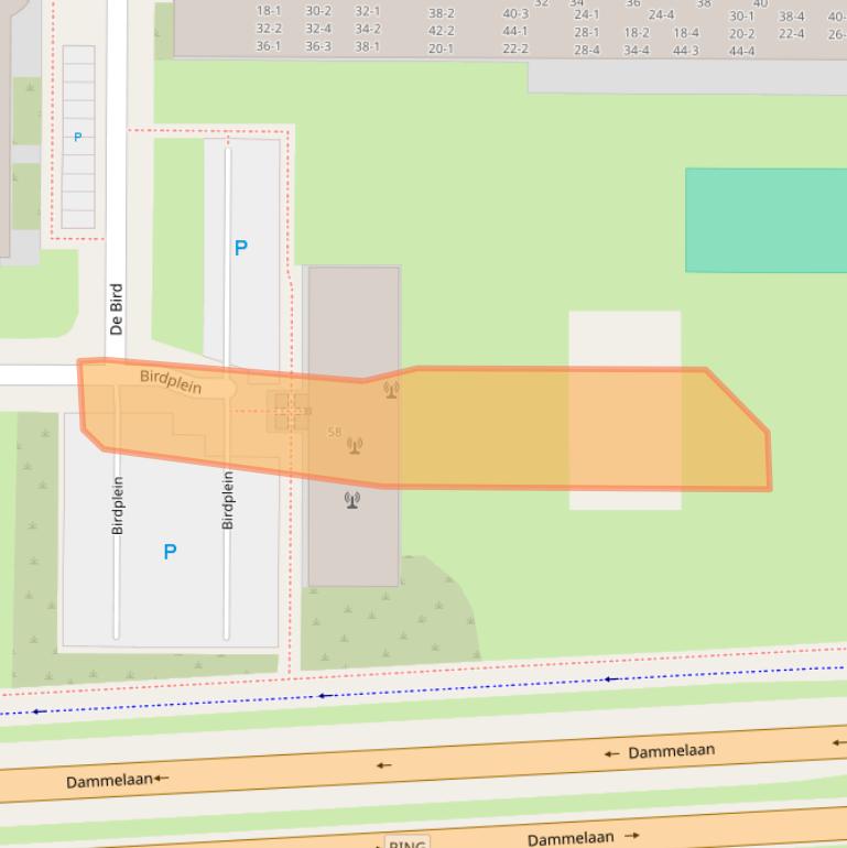 Kaart van postcodegebied 8918GC.