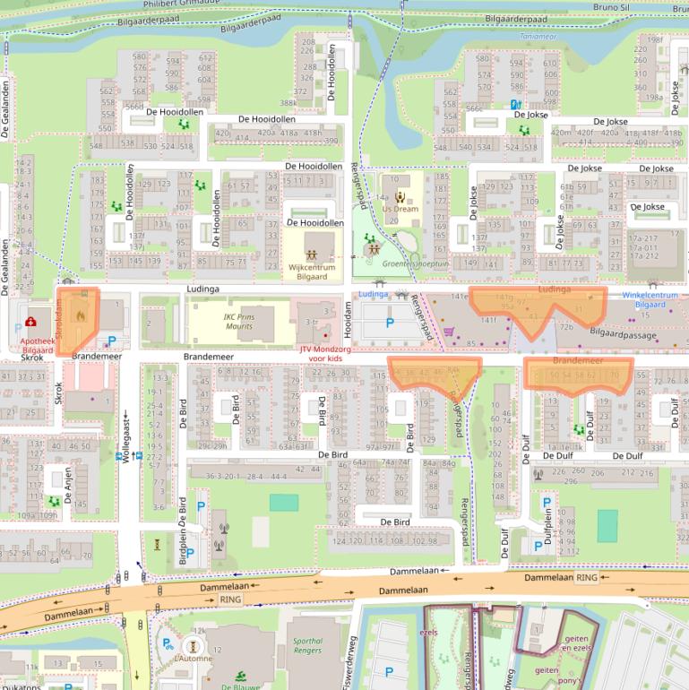 Kaart van postcodegebied 8918GH.