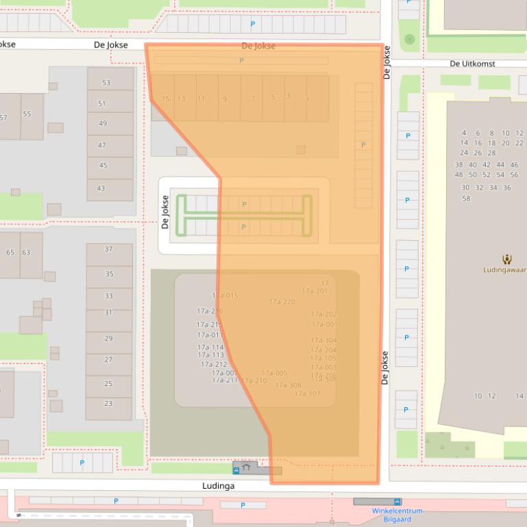 Kaart van postcodegebied 8918GL.