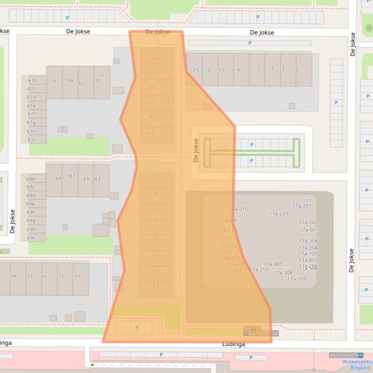 Kaart van postcodegebied 8918GM.