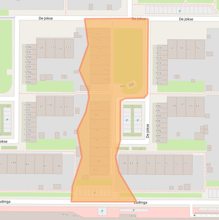 Kaart van postcodegebied 8918GP.