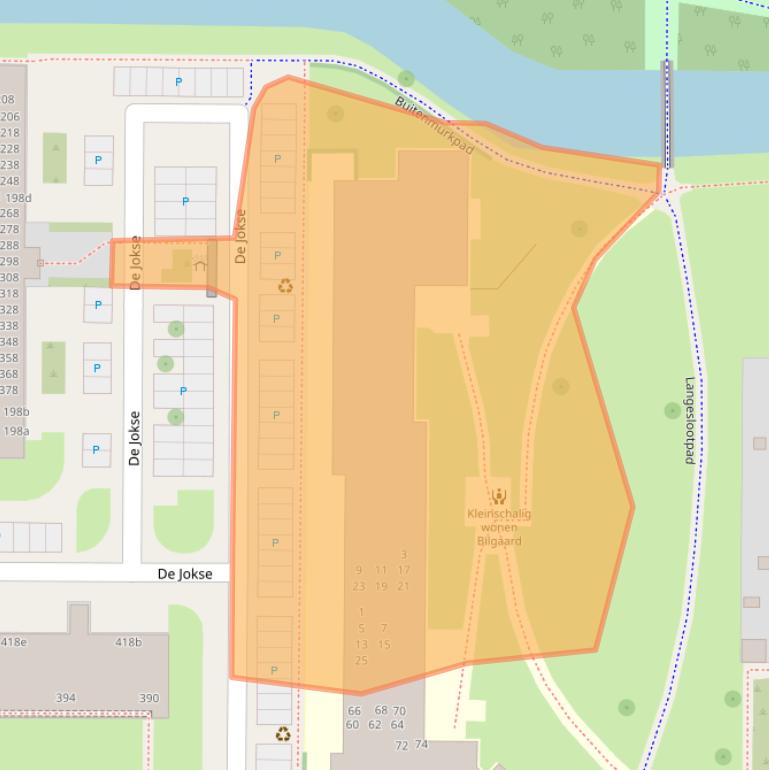 Kaart van postcodegebied 8918GZ.