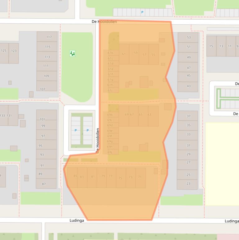 Kaart van postcodegebied 8918HX.