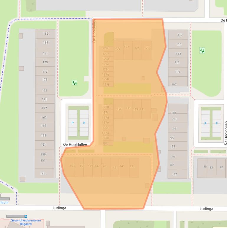 Kaart van postcodegebied 8918JA.