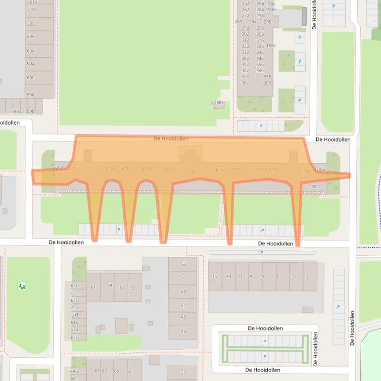 Kaart van postcodegebied 8918JT.