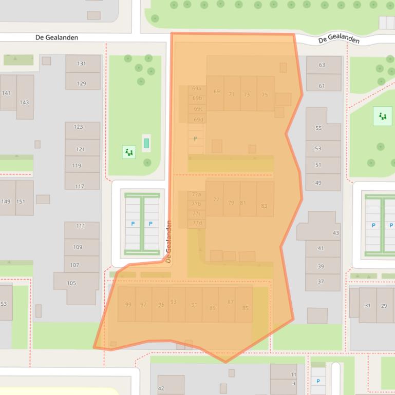 Kaart van postcodegebied 8918KC.