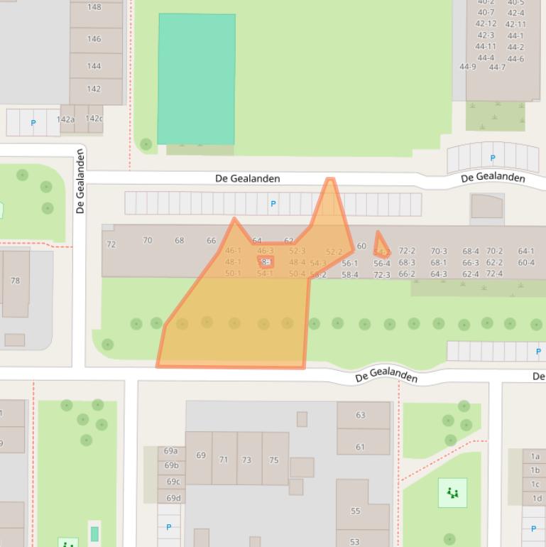 Kaart van postcodegebied 8918KT.