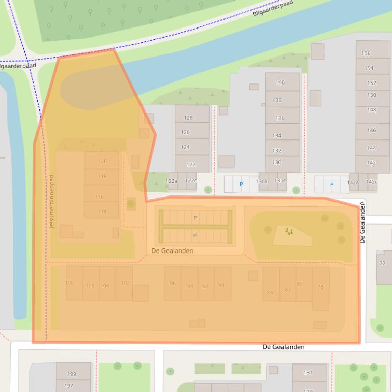 Kaart van postcodegebied 8918KX.