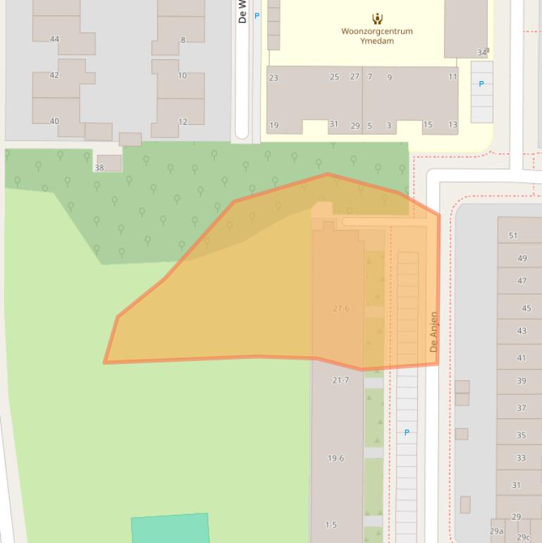 Kaart van postcodegebied 8918LC.