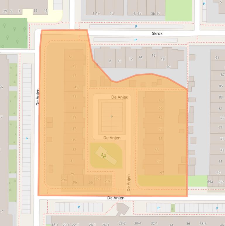 Kaart van postcodegebied 8918LJ.
