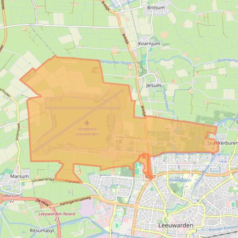 Kaart van postcodegebied 8919.