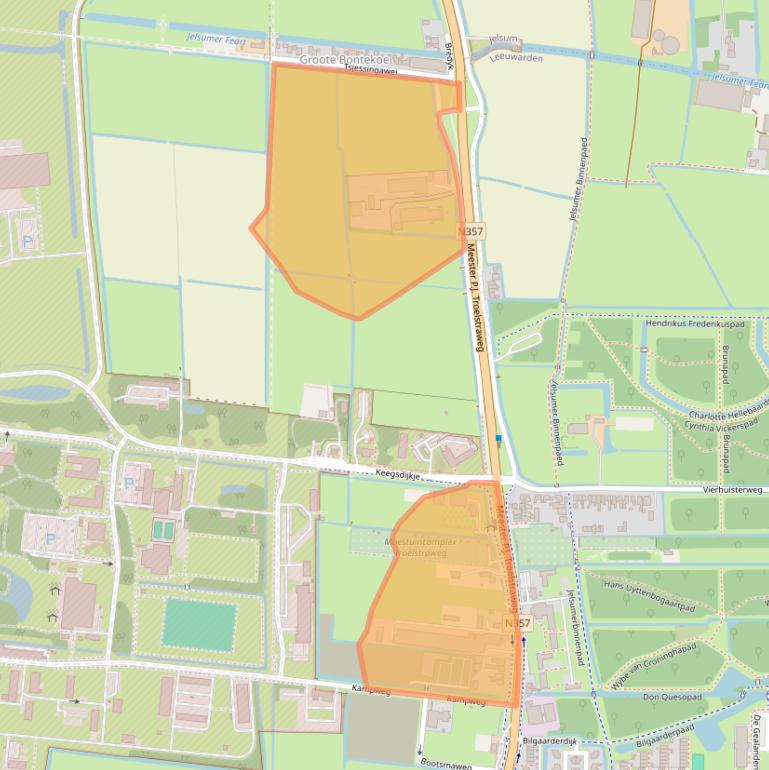 Kaart van postcodegebied 8919AB.