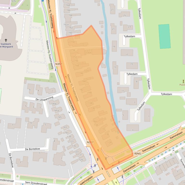 Kaart van postcodegebied 8919AC.