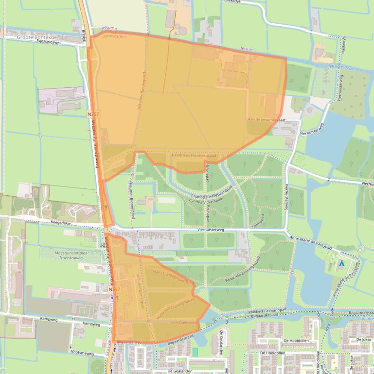 Kaart van postcodegebied 8919AG.