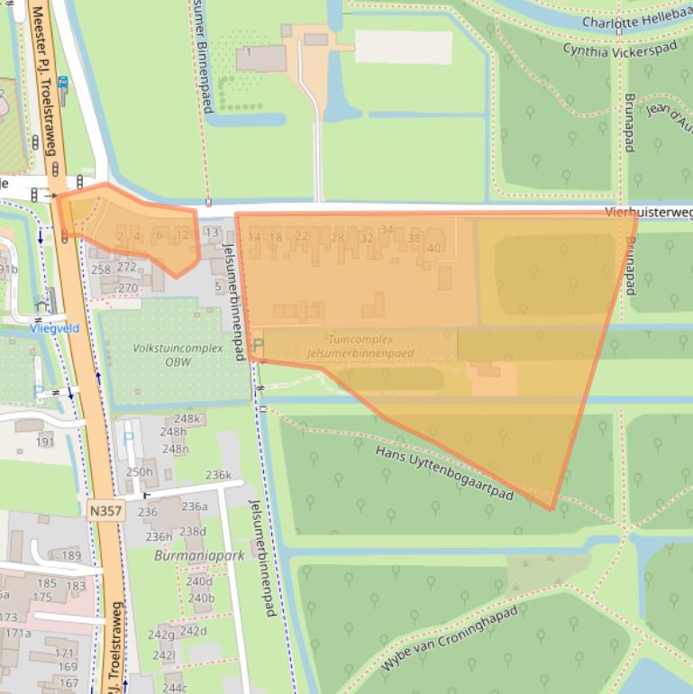 Kaart van postcodegebied 8919AJ.