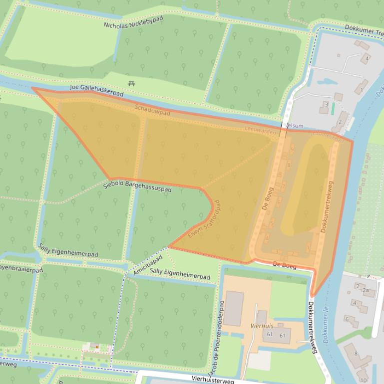 Kaart van postcodegebied 8919AP.