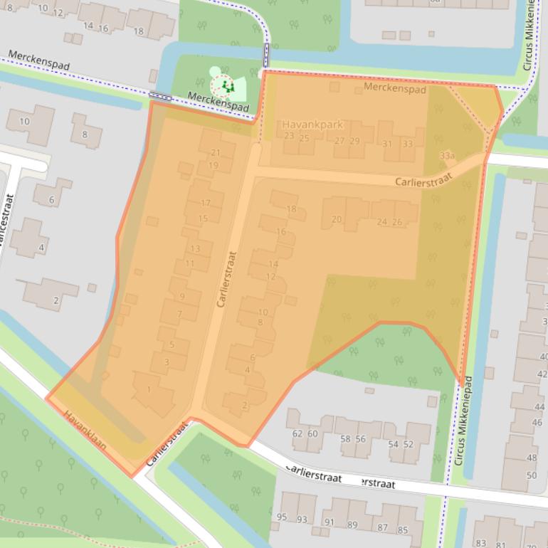 Kaart van postcodegebied 8919BB.