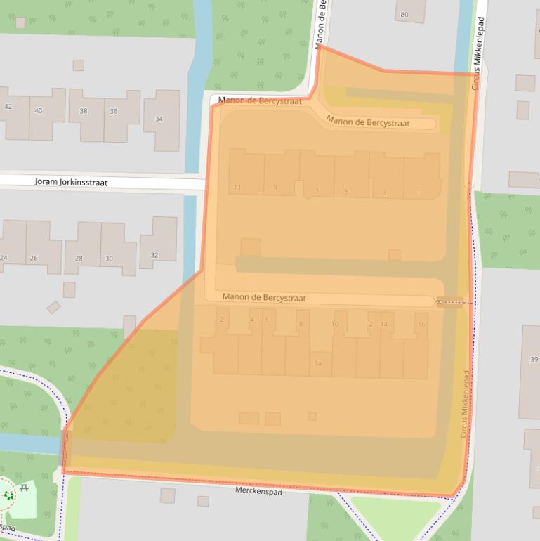 Kaart van postcodegebied 8919BE.