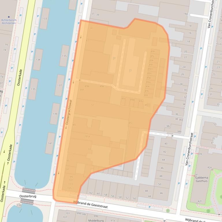 Kaart van postcodegebied 8921AB.