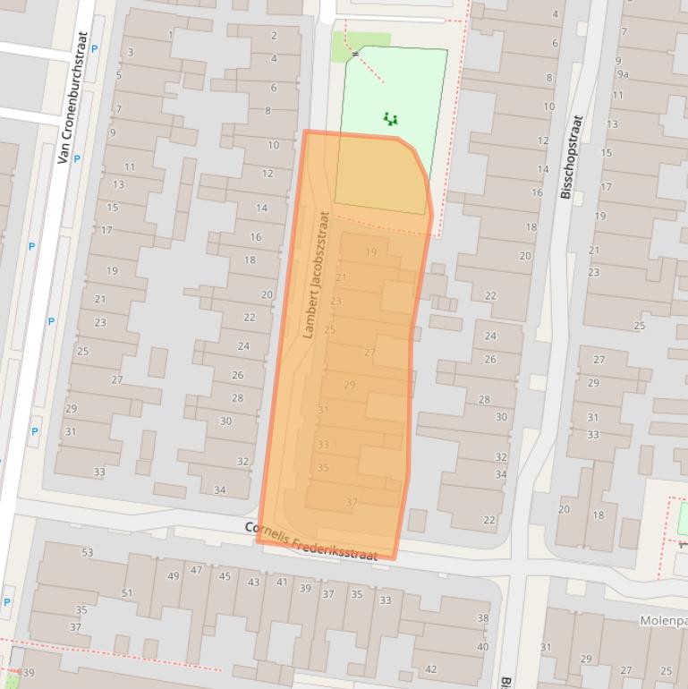 Kaart van postcodegebied 8921AR.